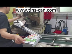 Выдвиженческий изготовленный на заказ контейнер олова шарика рождества жестяной коробки с упаковкой праздничного подарка вешалки ленты